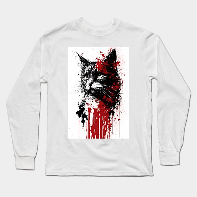 American Bobtail Portrait Long Sleeve T-Shirt by TortillaChief